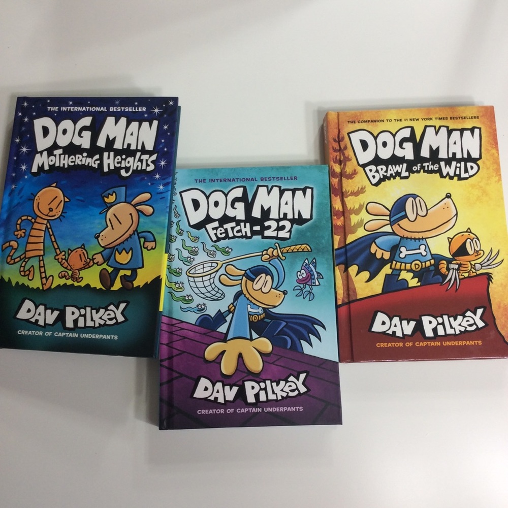 Dog Man By Dav Pilkey Books Hardcover 3 lot